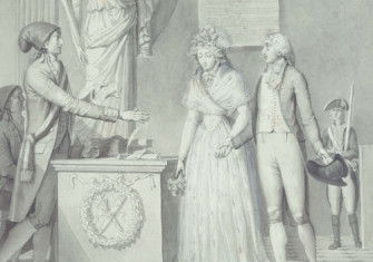‘Le mariage républicain’, by Jean-Baptiste Mallet. Musée Carnavalet, Histoire de Paris. Public Domain.