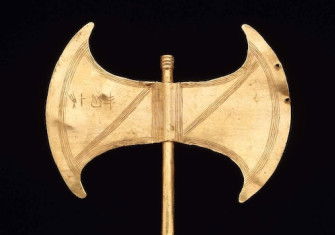 Minoan votive double axe, c.1550-1500 BC. Museum of Fine Arts, Boston. Public Domain.