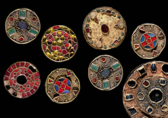Fibulae, French, sixth-seventh century. Luisa Ricciarini/Bridgeman Images
