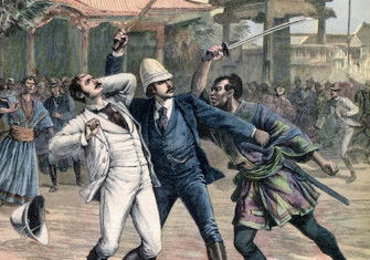 The Otsu incident, Le Petit Journal, 30 May 1891. Heritage Images/TopFoto.