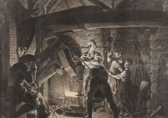 An iron forge, by Richard Earlom after Joseph Wright, c.1743-1822. Birmingham Museums Trust/Birmingham Museum & Art Gallery. Public Domain.