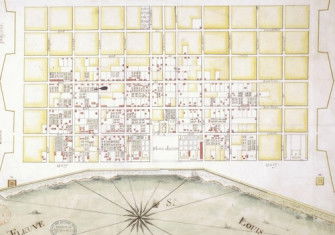 ‘Map of the City of New Orleans as it was on May 30, 1725’. Library of Congress. Public Domain.