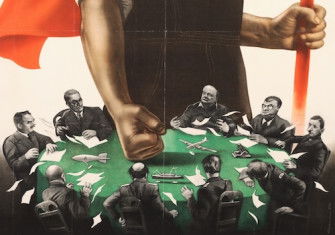 ’We demand peace!’, Soviet propaganda poster by Viktor Koretsky, 1950. Brown Digital Repository. Brown University Library. Public Domain.