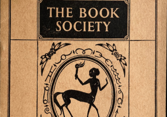 A members’ booklet for the Book Society and a promotional flyer. from the Centre for Ephemera Studies; Lettering, Printing and Graphic Design Collections; Department of Typography and Graphic Communication, University of Reading. With thanks to Emma Minns