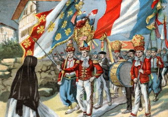 The Corpus Christi Festival, illustration from Le Petit Parisien, 2 July 1905. CCI/Bridgeman Images.