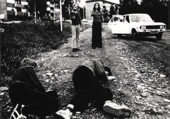 Reconstruction of the murder of Achmed Bouchiki in Lillehammer by Mossad, 1973. NTB/Alamy Stock Photo.