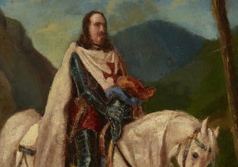 A Teutonic Knight on horseback, Artur Grottger, c.1856. Museum Narodowe w Warszawie. Public Domain.