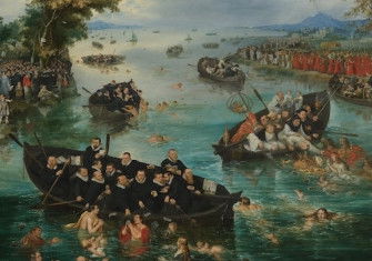 Fishing for Souls, Adriaen Pietersz van de Venne,, 1614. Rijksmuseum. Public Domain.