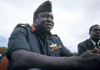 Idi Amin, dictator of Uganda, gives an interview, Pieter van Acker/Spaarnestad Photo. Nationaal Archief. Public Domain.