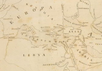 Map of the world according to Strabo, by James Playfair, 1814. David Rumsey Map Collection. Public Domain.