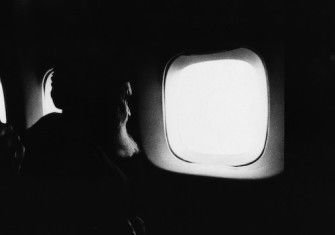 Ayatollah Khomeini on his way to Tehran, February 1979. Library of Congress. Public Domain.