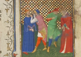 The Mutilation of Byzantine Emperors Justinian II and Philippicus, Des cas des nobles hommes et femmes, c.1413-15. J. Paul Getty Museum, Los Angeles. Public Domain.
