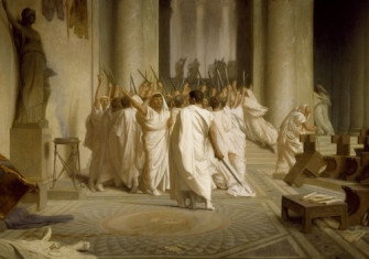 The Death of Caesar, Jean-Léon Gérôme, C.1859-67. The Walters Art Museum. Public Domain.