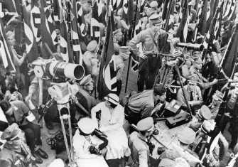 Leni Riefenstahl directing Triumph of the Will, 1934. 