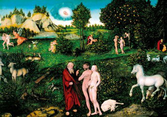 Paradise, by Lucas Cranach  the Elder, 1530, now in the Kunsthistorisches Museum, Vienna.