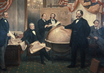 askan Treaty, 1867 by Emanuel Gottlieb Leutze, 19th century. © Bridgeman Images