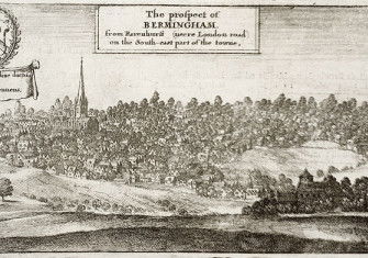 Engraving of Birmingham by Wenceslas Hollar, published in 1656.