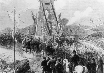 The opening of the bridge, from Illustrated London News, December 17th, 1864.