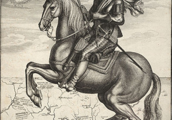 Robert Devereux depicted as Captain General on horseback, an engraving by Wenceslas Hollar