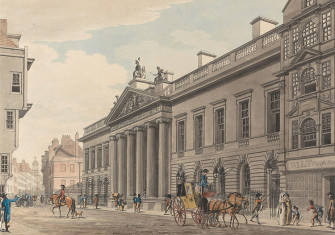 East India House, London, painted by Thomas Malton in c.1800.