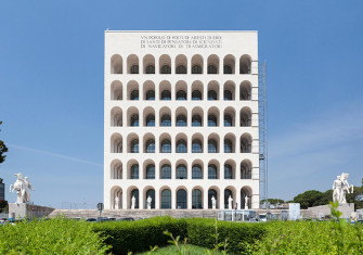 The Palazzo della Civia Italiana, part of the EUR complex in Rome and now home to the fashion house Fendi