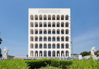 The Palazzo della Civia Italiana, part of the EUR complex in Rome and now home to the fashion house Fendi