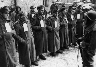 Captured German soldiers at the end of the Second World War