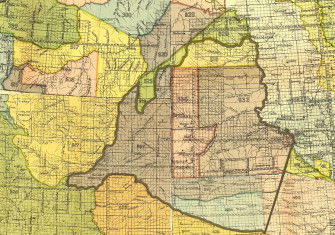 Map of the 1851 Fort Laramie territories