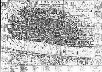 Map of London, 1593