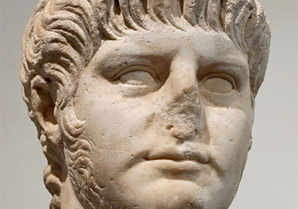 A marble bust of Nero, Antiquarium of the Palatine.