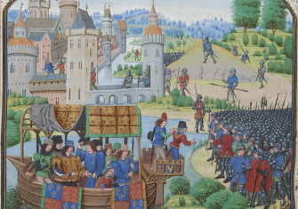 Richard II meeting with the rebels of the Peasants' Revolt of 1381.