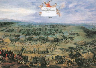 Contemporary painting showing the Battle of White Mountain (1620)