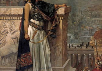 Queen Zenobia's Last Look Upon Palmyra, by Herbert Gustave Schmalz. Original on exhibit, Art Gallery of South Australia, Adelaide.