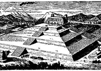 Artist's impression of the pyramid at its height