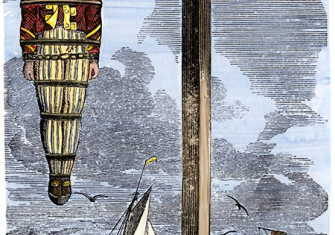 Hanging around: Captain William Kidd in the gibbets in 1701.