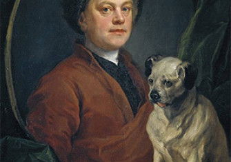 William Hogarth, Painter and his Pug, 1745