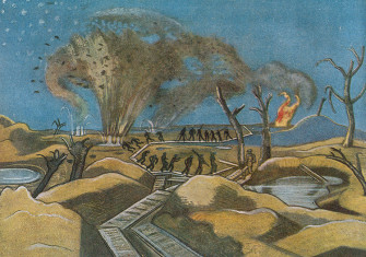 Shelling the Duckboards by Paul Nash, from British Artists at the Front, 1918.