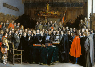 Ratification of the Peace of Münster (Gerard ter Borch, Münster, 1648).
