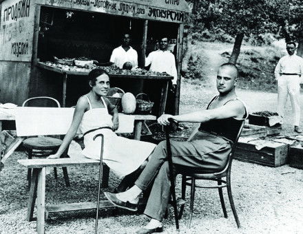 Vladimir Mayakovsky and Lili Brik, sister of the French writer Elsa Triolet, at Yalta in 1926.