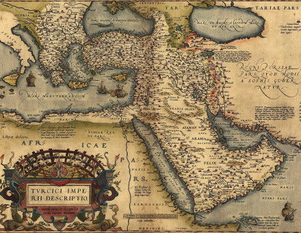 The Ottoman Empire from Abraham Ortelius' atlas, 1570. Everett Collection Historical / Alamy Stock Photo