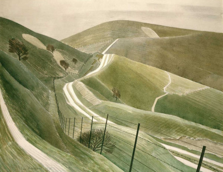Chalk Paths, by Eric Ravilious, 1935 © Private Collection/Bridgeman Images.