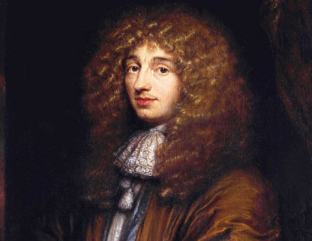 Christiaan Huygens, by Caspar Netscher, 1671.