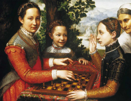 The Chess Game (Portrait of the artist's sisters playing chess)