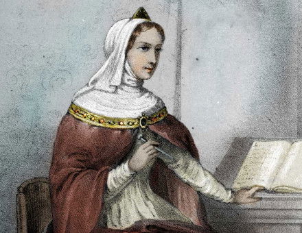  Anna Komnene depicted in a 19th-century engraving. Bridgeman Images.