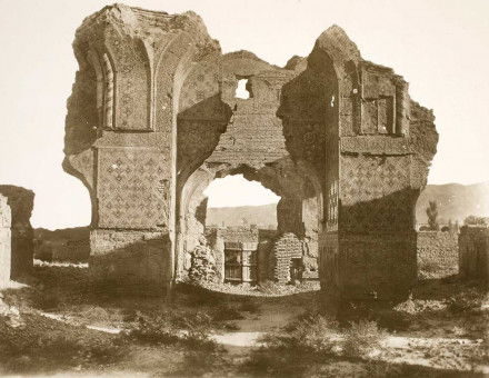 Masjid-i Kabud, Blue Mosque, Tabriz ,Iran, photograph by Antoin Sevruguin. Freer Gallery of Art and Arthur M. Sackler Gallery Archives. Smithsonian Institute.