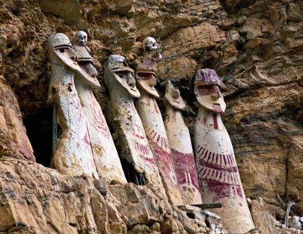 Chachapoya sarcophagi, Peru.