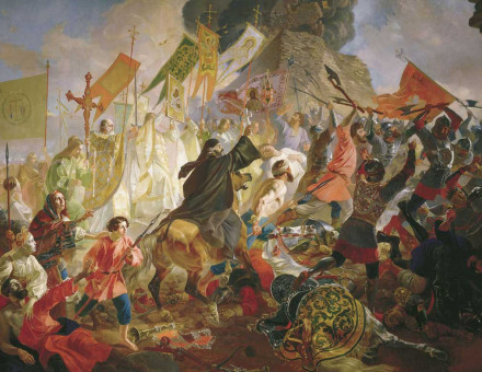 Siege of Pskov in 1581, by Karl Brioullov c. 1843. Wiki Commons/State Tretyakov Gallery.