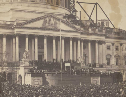 Inauguration of Lincoln, 4 March 1861. Library of Congress.