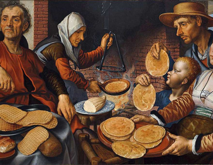 The Pancake Bakery, 1560, by Pieter Aertsen.