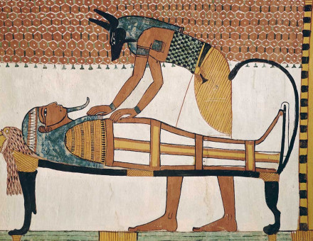 Anubis attending Sennedjem’s mummy, c.1292-1187 BC